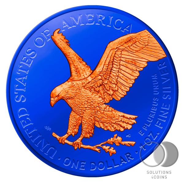 American Eagle Blue Red